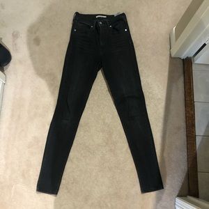 Levi’s Mile High Super Skinny Black Jeans